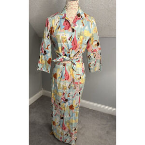 EUC Vintage Skirt SET Feminine Power Sz 8 Pine Cove Cute Kitsch Colorful Fashion